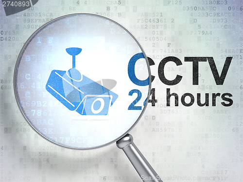 Image of Privacy concept: Cctv Camera and CCTV 24 hours