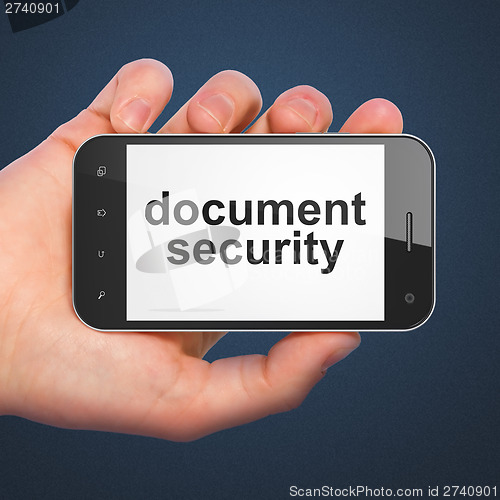 Image of Protection concept: Document Security on smartphone