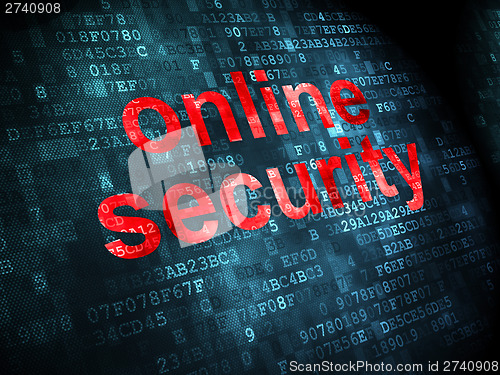 Image of Security concept: Online Security on digital background