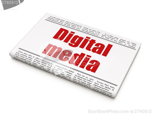 Image of Advertising news concept: newspaper headline Digital Media