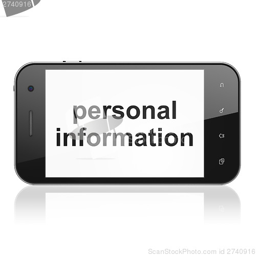 Image of Protection concept: Personal Information on smartphone