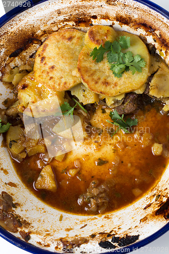 Image of Tagine bowl leftover beef and potato