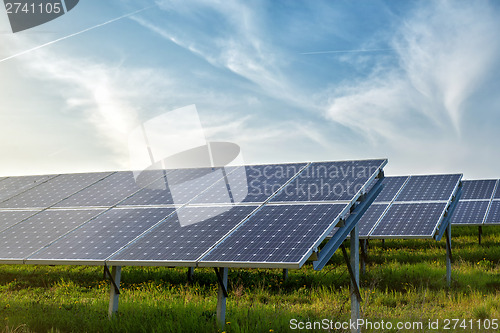 Image of solar panels under sky