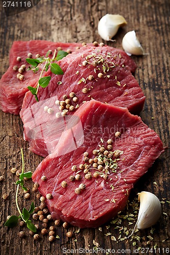 Image of fresh raw meat for steak