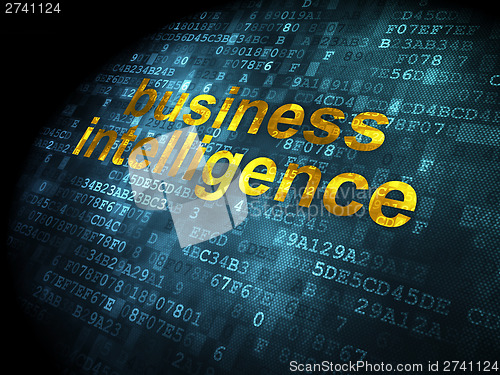 Image of Finance concept: Business Intelligence on digital background