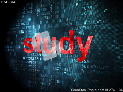 Image of Education concept: Study on digital background