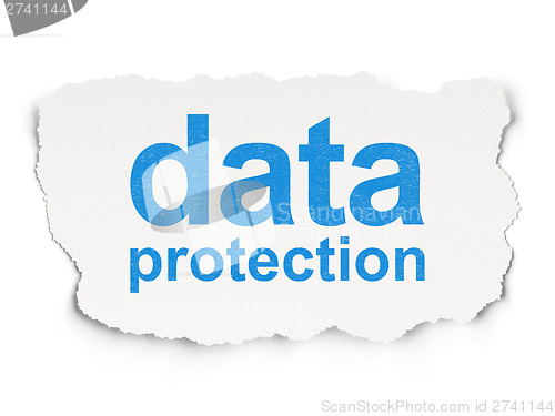 Image of Safety concept: Data Protection on Paper background