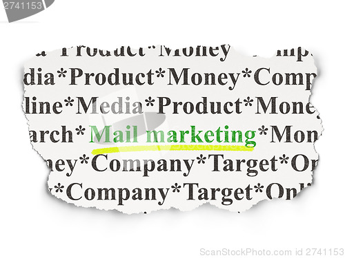 Image of Marketing concept: Mail Marketing on Paper background