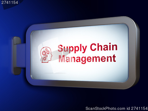 Image of Advertising concept: Supply Chain Management and Head