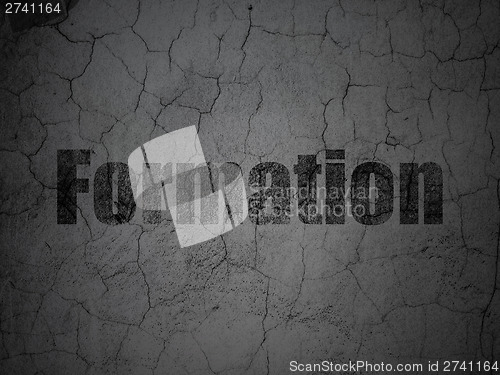 Image of Education concept: Formation on grunge wall background