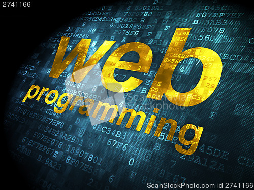 Image of SEO web development concept: Web Programming on digital backgrou