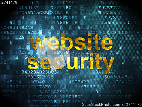 Image of SEO web development concept: Website Security on digital backgro