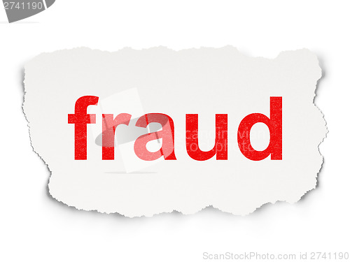 Image of Safety concept: Fraud on Paper background