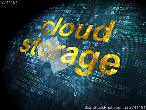 Image of Privacy concept: Cloud Storage on digital background