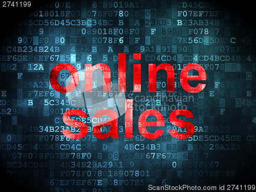 Image of Marketing concept: Online Sales on digital background