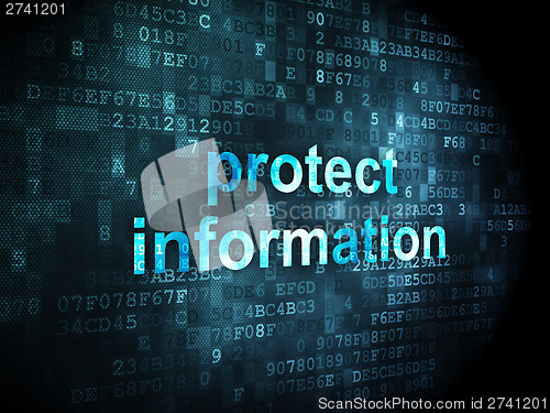 Image of Privacy concept: Protect Information on digital background