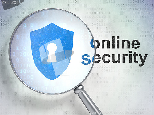 Image of Protection concept: Shield With Keyhole and Online Security