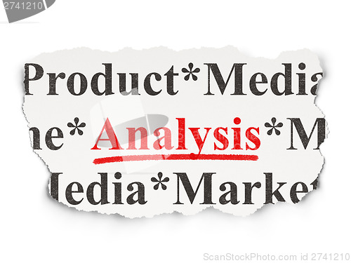 Image of Marketing concept: Analysis on Paper background