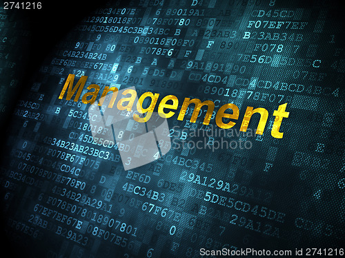 Image of Business concept: Management on digital background