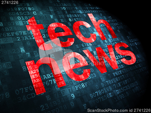 Image of News concept: Tech News on digital background