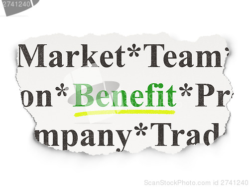Image of Business concept: Benefit on Paper background
