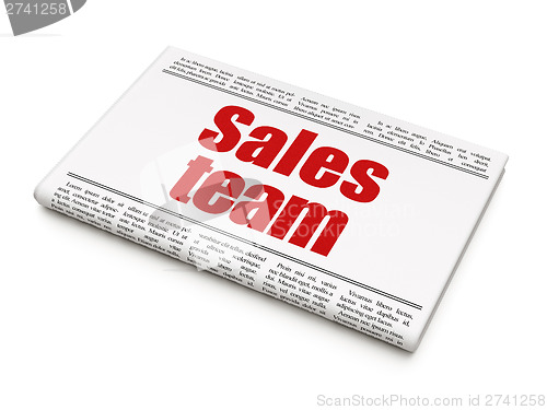 Image of Advertising news concept: newspaper headline Sales Team