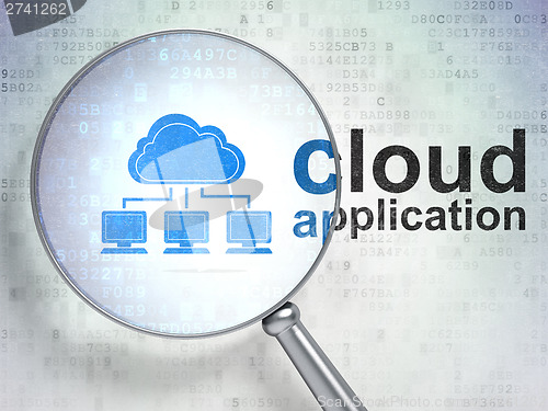 Image of Cloud technology concept: Cloud Network and Cloud Application