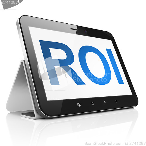 Image of Business concept: ROI on tablet pc computer