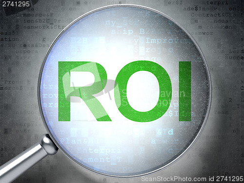 Image of Business concept: ROI with optical glass