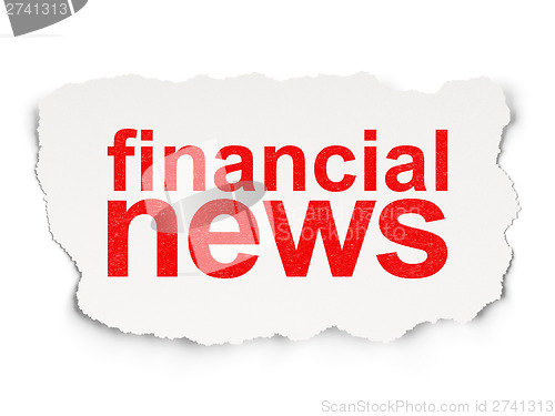 Image of News concept: Financial News on Paper background