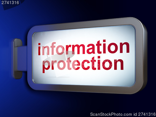 Image of Protection concept: Information Protection on billboard backgrou