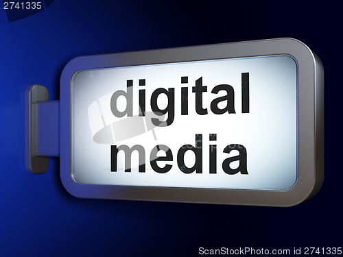 Image of Marketing concept: Digital Media on billboard background