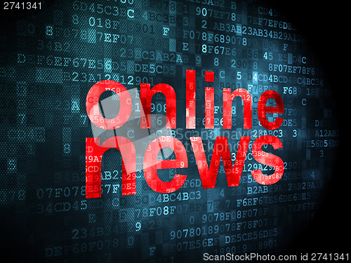 Image of News concept: Online News on digital background