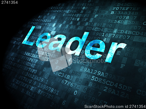 Image of Finance concept: Leader on digital background