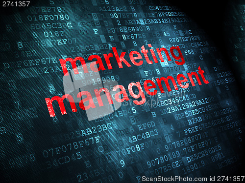 Image of Marketing concept: Marketing Management on digital background