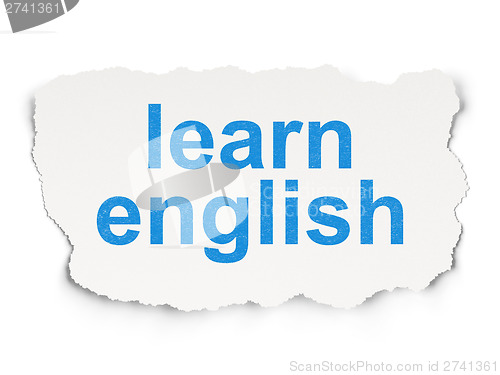 Image of Education concept: Learn English on Paper background