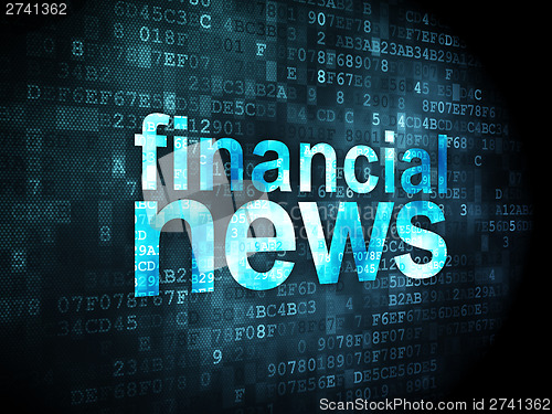 Image of News concept: Financial News on digital background