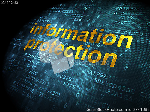 Image of Privacy concept: Information Protection on digital background