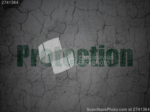 Image of Security concept: Protection on grunge wall background
