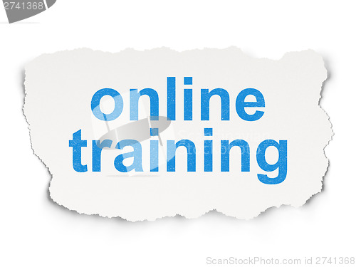 Image of Education concept: Online Training on Paper background