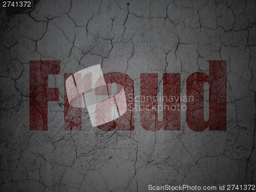 Image of Security concept: Fraud on grunge wall background