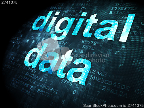 Image of Data concept: Digital Data on digital background
