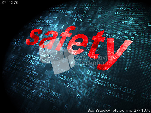 Image of Protection concept: Safety on digital background