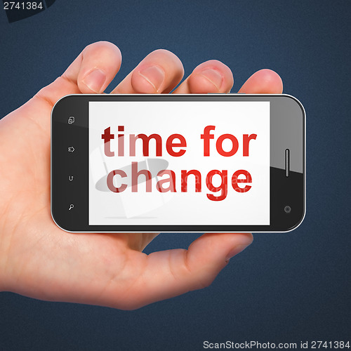 Image of Timeline concept: Time for Change on smartphone