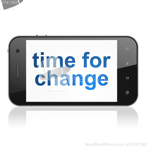 Image of Timeline concept: Time for Change on smartphone