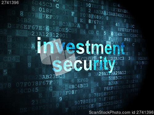 Image of Protection concept: Investment Security on digital background