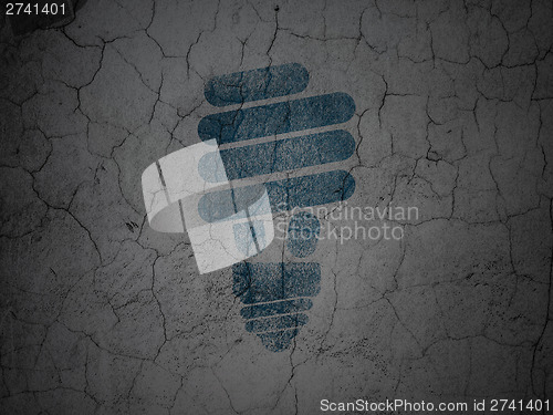 Image of Finance concept: Energy Saving Lamp on grunge wall background
