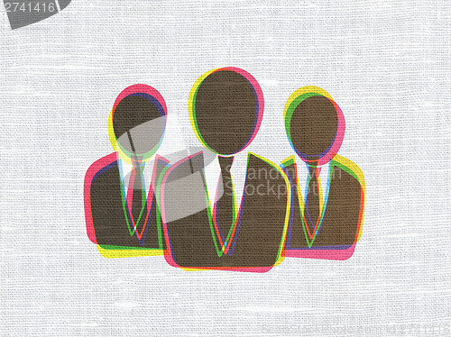 Image of Law concept: Business People on fabric texture background