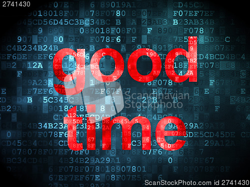 Image of Timeline concept: Good Time on digital background