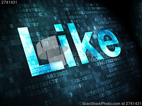 Image of Social media concept: Like on digital background